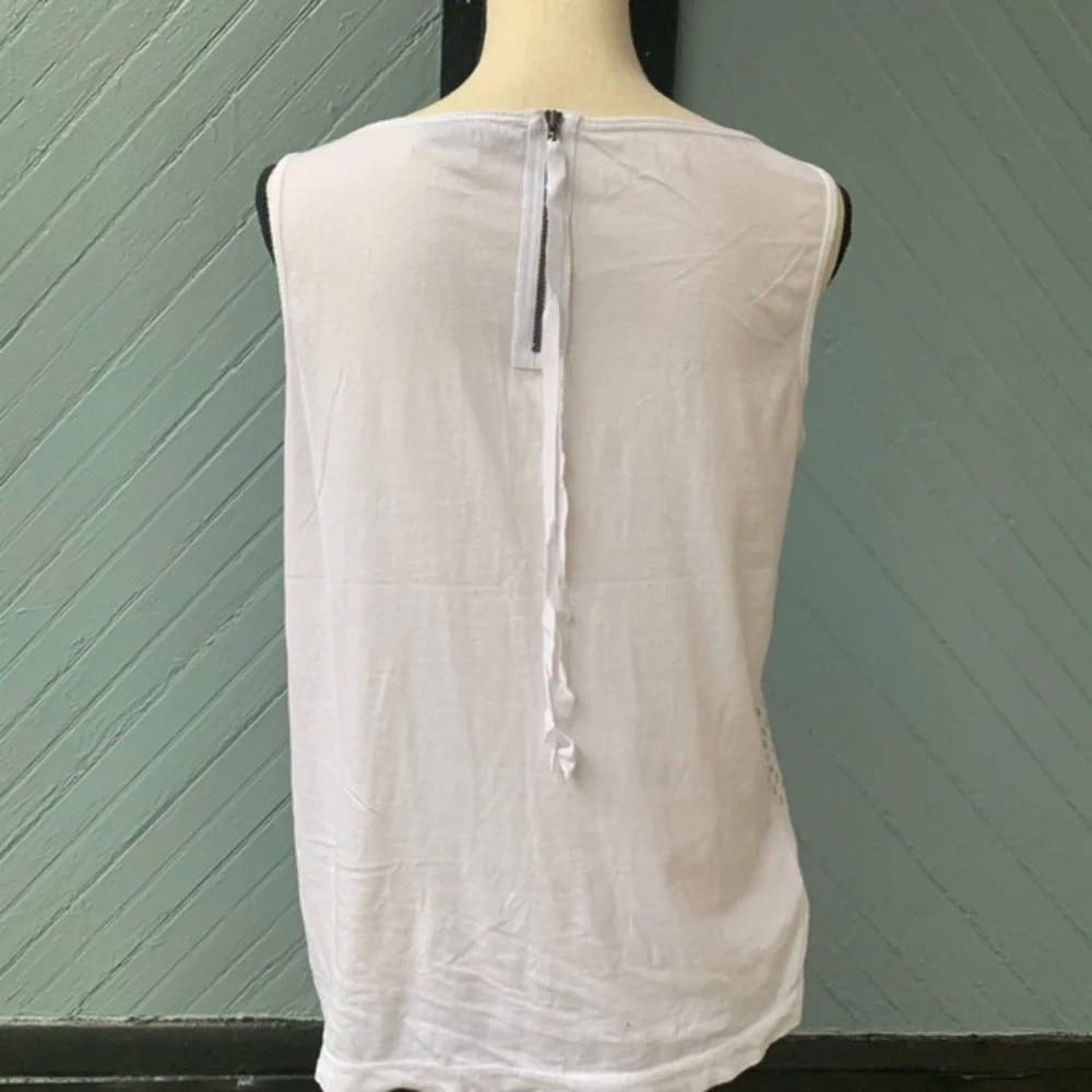 Loft White Linen Crotchet Top - Picture 3 of 3